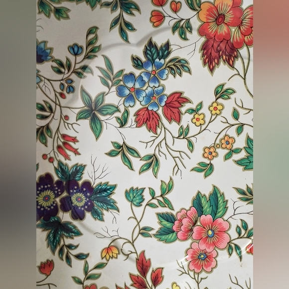 Daher Decorated Ware - Made in England, 1971 Floral Scalloped Bowl - Picture 4 of 7